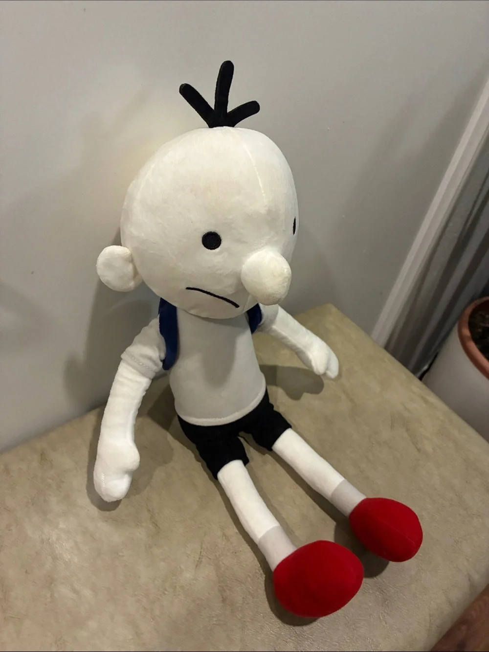 Kohl's White Plush Character with Red Shoes and Black Details